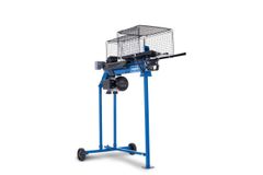 Holzspalter liegend LS700UG von Scheppach. Die Maschine ist von der Seite zu sehen. Der Holzspalter hat eine Spaltkraft von 7 Tonnen und eine Spaltlänge von 52 cm. Er ist auf einem Untergestell montiert und verfügt über einen Käfig für die Holzscheite.